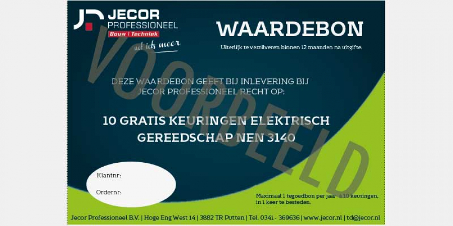 Waardebon voor 10 GRATIS keuringen