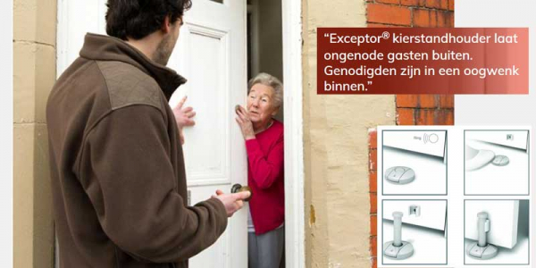 Exceptor kierstandhouder laat ongenode gasten buiten