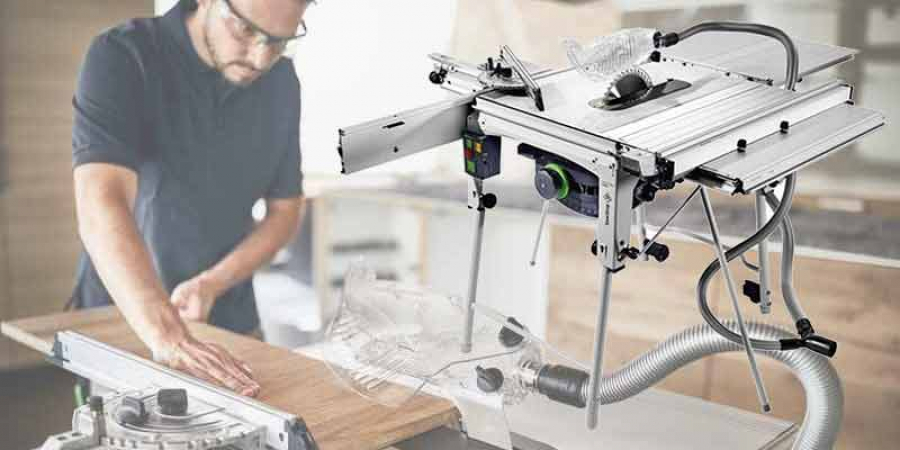 Festool tafelcirkelzaag TKS 80 met SawStop-technologie