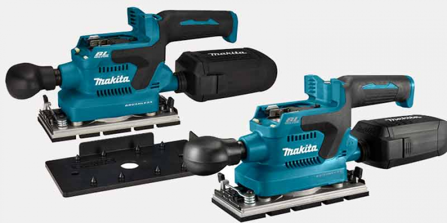 Makita&#039;s eerste accu vlakschuurmachine